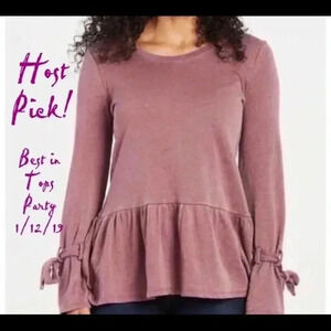 Allison Joy Blair Peplum Ruffle Tunic